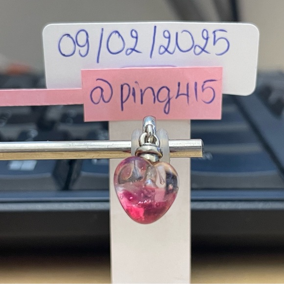 Pandora Potion heart pink Murano dangle - Picture 10 of 16